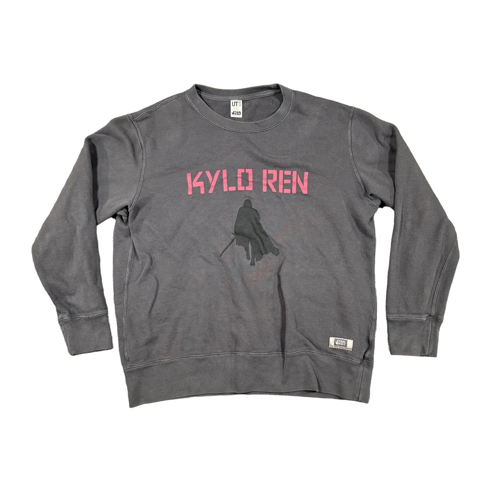 Uniqlo UT Star Wars Kylo Ren Graphic Sweatshirt Mens XL Gray Pullover 341-405887